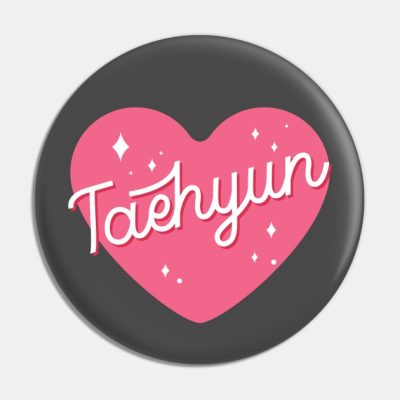 Txt Taehyun Heart Typography Pin Official Tomorrow X Together Merch