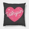 Txt Taehyun Heart Typography Throw Pillow Official Tomorrow X Together Merch