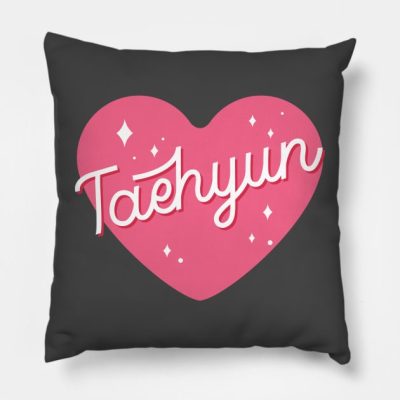 Txt Taehyun Heart Typography Throw Pillow Official Tomorrow X Together Merch