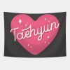 Txt Taehyun Heart Typography Tapestry Official Tomorrow X Together Merch