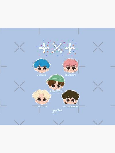 Chibi Txt Blue Hour Fanart Tapestry Official Tomorrow X Together Merch