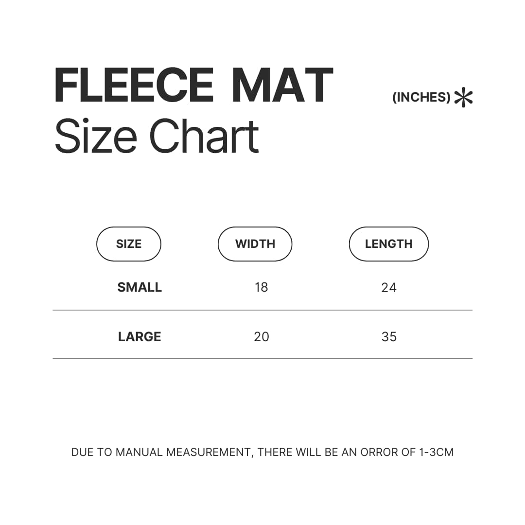 Fleece Mat Size Chart - Tomorrow X Together Merch